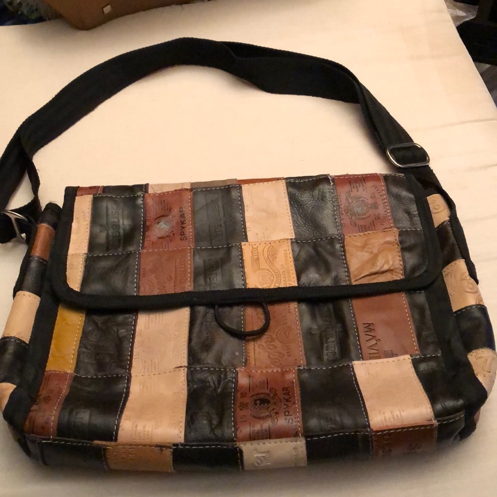 Leather Patchwork Handbag - image 1